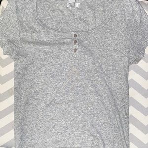 Grey button shirt💜